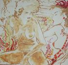 Sappho, Acryl auf Sperrholz, 43 x 42, 400.-
