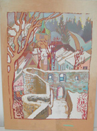 Schneeburg, Acryl auf Sperrholz, 58 x 80,  800.-